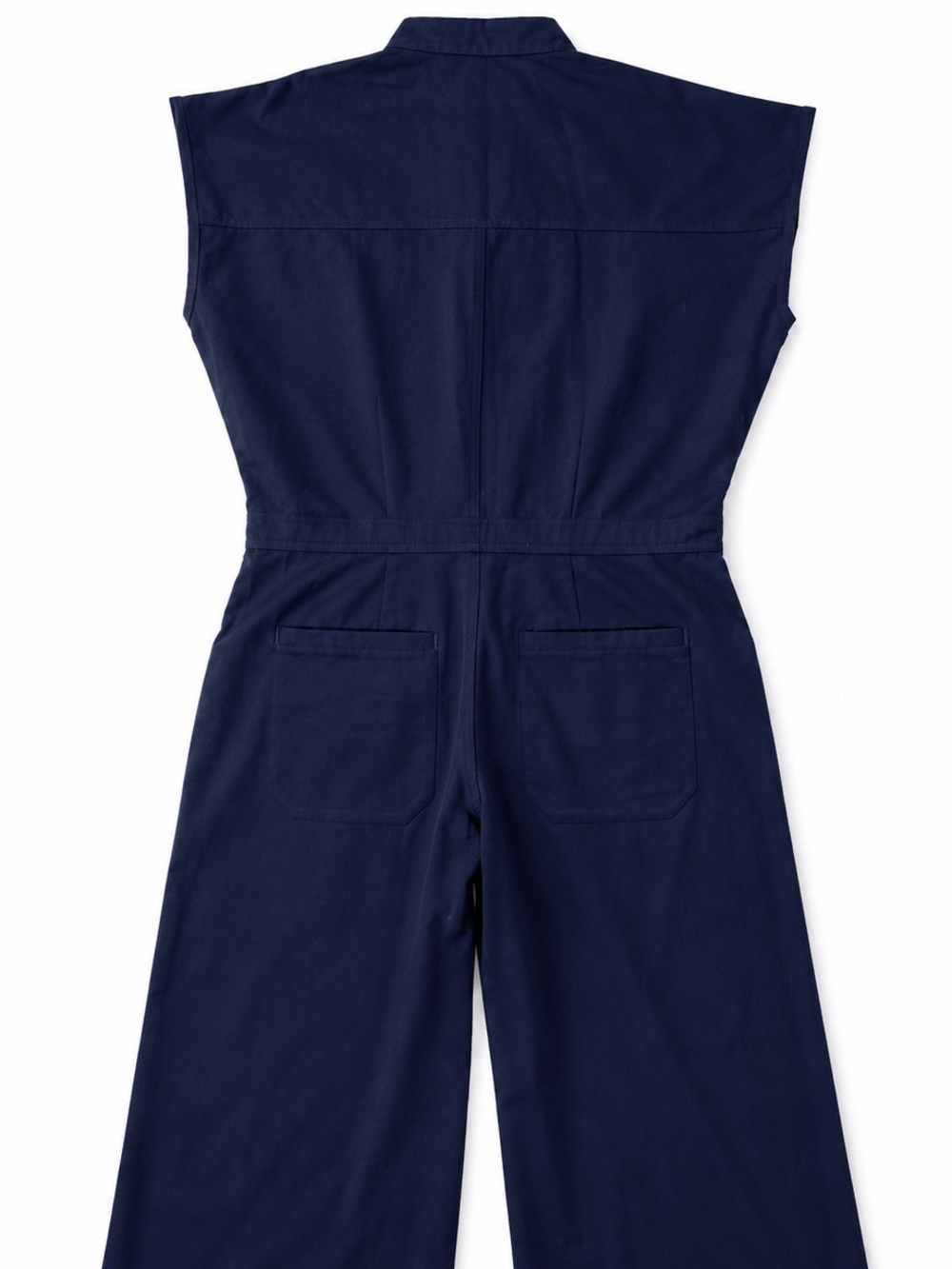 NWT FIGS Rafaela Wide Leg Scrub Jumpsuit Navy Medium Petite - Picture 5 of 9
